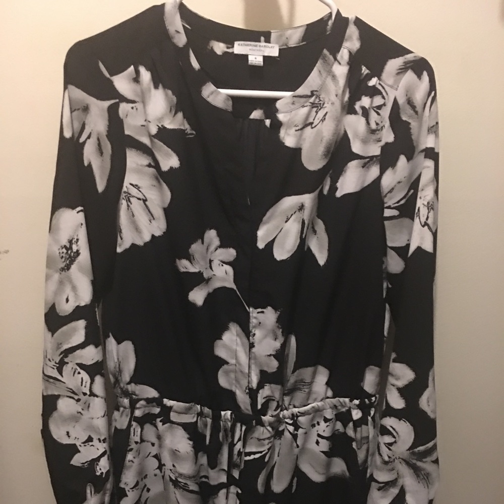 Long sleeve short floral romper